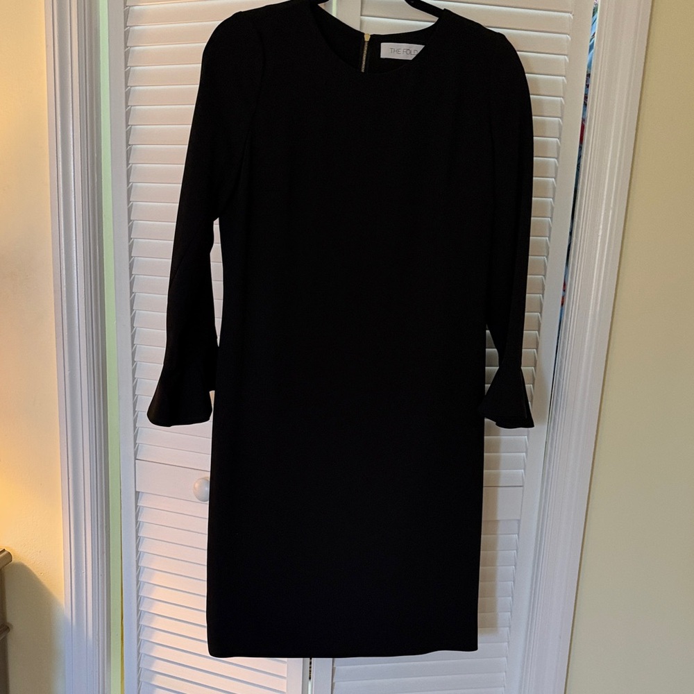 The FOLD Elegant Black Long Sleeve Dress NWT size 8